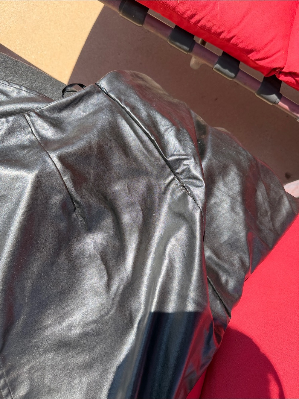 Elegant High Waist Knot Side Wrap PU Leather Midi Skirt - Picture 10 of 10